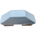 10 Pack PVC Post Caps Fencing Cap Picket Fence Cover for 75x20 Pickets white