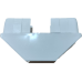 10 Pack PVC Post Caps Fencing Cap Picket Fence Cover for 75x20 Pickets white
