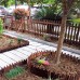 Garden Edging Authentic Asian style timber fence Cedar picket sturdy wood beds