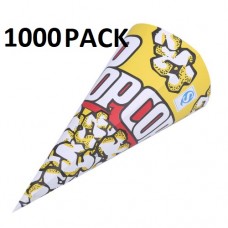 Popcorn Cones 1000 PACK Fetes Events Cinema Suit all popcorn machines bag 