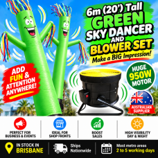 **Back 20th Nov 26**GREEN Air Dancer Sky Dancer Inflatable Tube Man skydancer INCL. Fan & Man