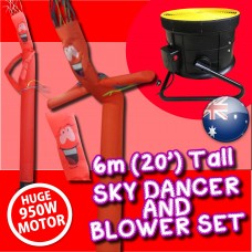 RED Air Dancer Sky Dancer Inflatable Tube Man skydancer INCL. Fan & Man