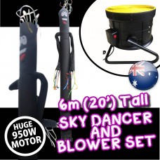 BLACK Air Dancer Sky Dancer Inflatable Tube Man skydancer INCL. Fan & Man