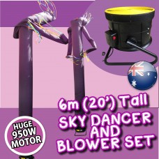 PURPLE Air Dancer Sky Dancer Inflatable Tube Man skydancer INCL. Fan & Man
