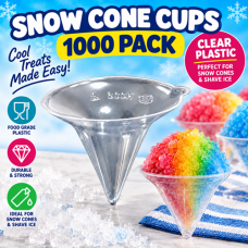 Sno Cone or Shave ice Clear cups 1000 Pack Sno Cone or Shave ice Clear cups 1000 Pack