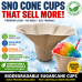 Biodegradable Sno Cone cups 500 x 280mls Flower style