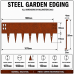 Corten Brown Steel Garden Edging - 150mm high - 10 Pieces