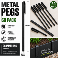 280mm Black Metal Pegs 60x – Heavy Duty Edge Stake 280mm Black Metal Pegs 60x – Heavy Duty Edge Stake