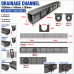 Heavy Duty Polymer Drainage Channel 1000x160x200mm