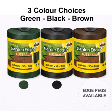 PP Garden Edging - 100mm x 30m x 3mm - Brown Black Green - PICKUP