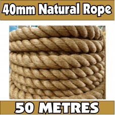 40mm Jute Rope 50m – Natural Landscaping Rope