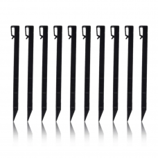 260mm Garden Edging Stakes 20x Pegs – Heavy Duty Edge Pegs with Grip – Black 