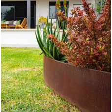 **Back om stock 10th May 2026**  Corten Brown Steel Garden Edging - 200mm high - 1 Piece - PICKUP