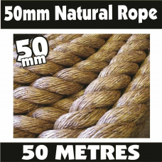 50mm Jute Rope 50m – Natural Landscaping Rope