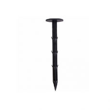 50x Grass Pegs - Lawn Turf Weed Mat - Plastic Pins Stakes Black